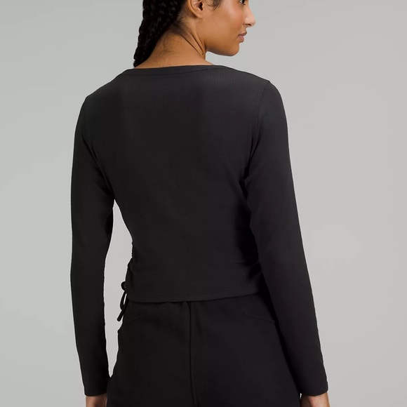 lululemon Side-Cinch Ribbed Cardigan in black 
NEW item in store - Picture 3 of 12